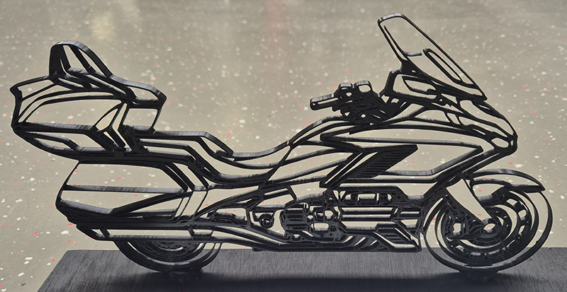 3D geprinte modellen Honda Goldwing GL1800b